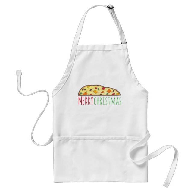 Merry Christmas Italian Holiday Biscotti Baking Standard Apron (Front)
