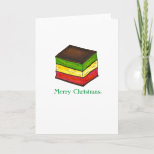 Merry Christmas Italian Rainbow Seven Layer Cookie Holiday Card