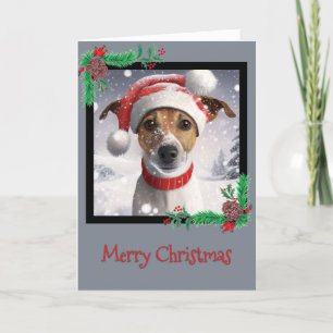 Merry Christmas Jack Russell Terrier Greeting Card
