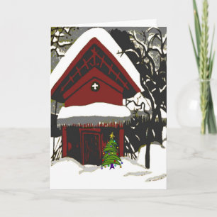 Merry Christmas Japanese Print Holiday Card