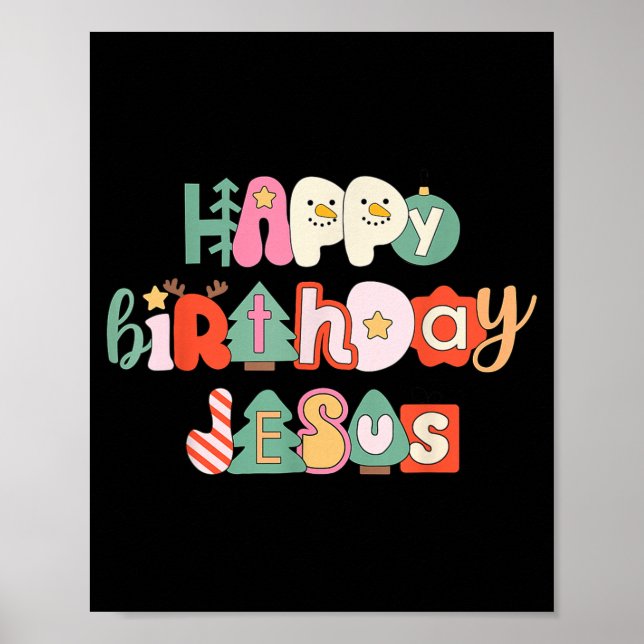 Merry Christmas Jesus Is The Gift To The World Chr Poster (Front)