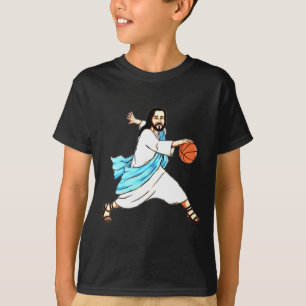 Merry Christmas Jesus Play Bysketbyll Fun Holiday T-Shirt