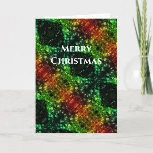 Merry Christmas Jewel-like Green RedLights Card
