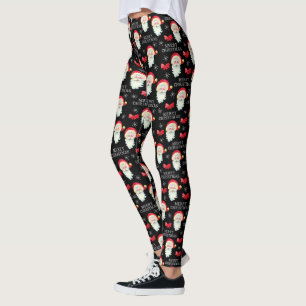 Merry Christmas Jolly Santa Claus Leggings