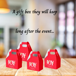 Merry Christmas Joy A Little Gift For You Cute Red Favour Box