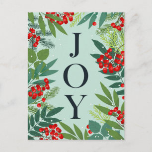 Merry Christmas JOY Corporate Greeting Holiday Postcard