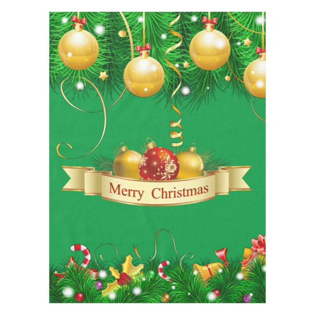 Merry Christmas Joy Tablecloth (Front)