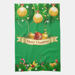 Merry Christmas Joy Tea Towel