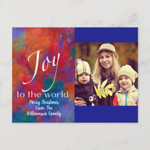 Merry Christmas Joy To The World Photo Postcard