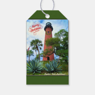 Merry Christmas Jupiter Inlet Lighthouse Florida Gift Tags
