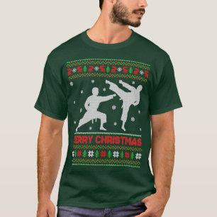 Merry Christmas Karate Xmas Ugly Santa 1 T-Shirt