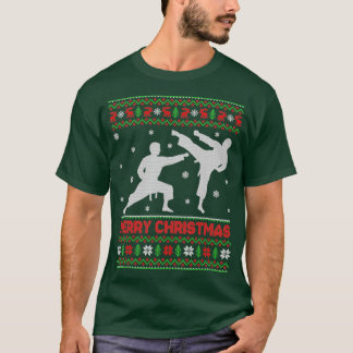 Merry Christmas Karate Xmas Ugly Santa 1 T-Shirt
