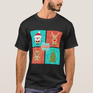 Merry Christmas Kawaii Reindeer Santa Claus Ginger T-Shirt