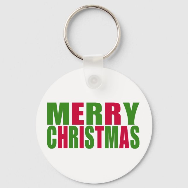 Merry Christmas Key Ring (Front)