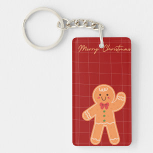 Merry Christmas Keychain Festive Holiday Gift