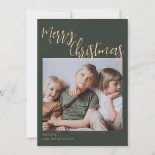 Merry Christmas Kids Photo Holiday Card