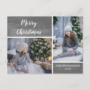 Merry Christmas Kids Photo Holiday Postcard