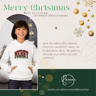 Merry Christmas Kid's Pullover Hooded Sweatshirt