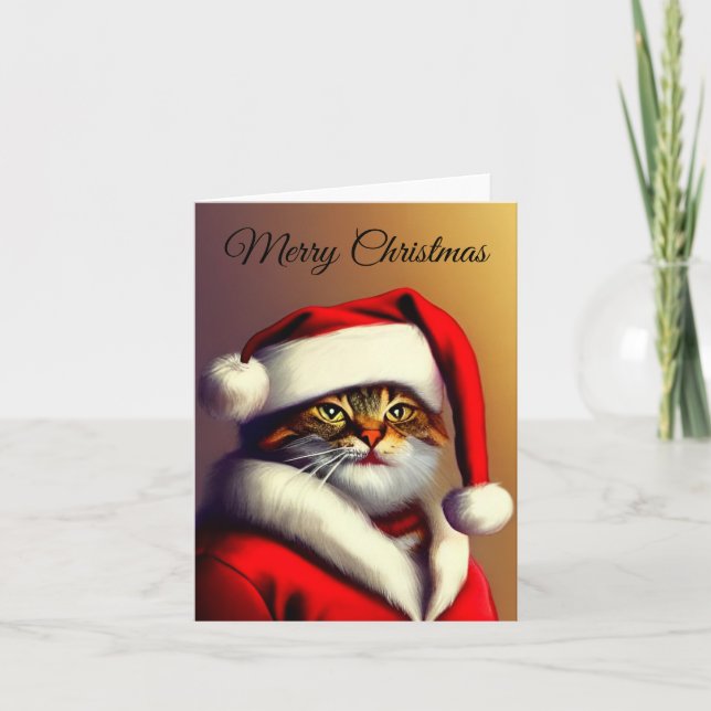 Merry Christmas Kitty Holiday Card (Front)