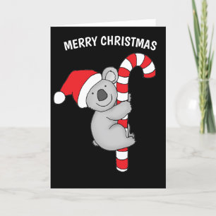Merry Christmas Koala Bear Holiday Card