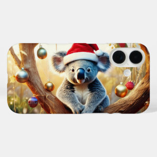 Merry Christmas Koala sitting in Gumtree iPhone 16 Case