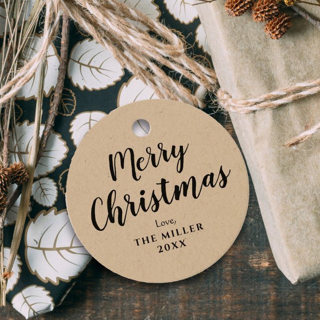 Merry Christmas Kraft Gift Favour Tags (Creator Uploaded)