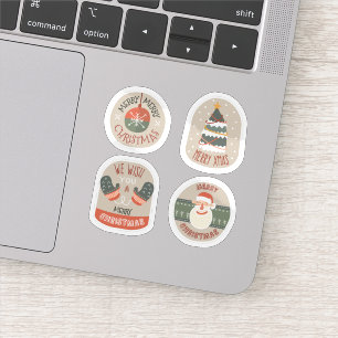 Merry Christmas label sticker collection