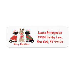 Merry Christmas Labrador Retriever Dogs