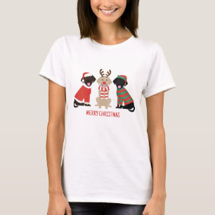 Merry Christmas Labrador Retriever Dogs T-Shirt