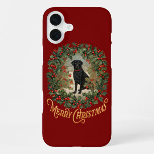 Merry Christmas Labrador Retriever iPhone 16 Plus Case