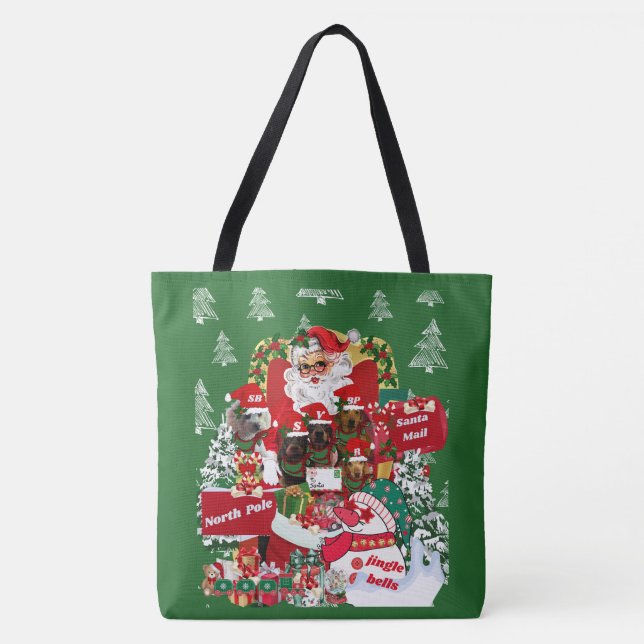 Merry Christmas Lady's Tote Bag (Front)