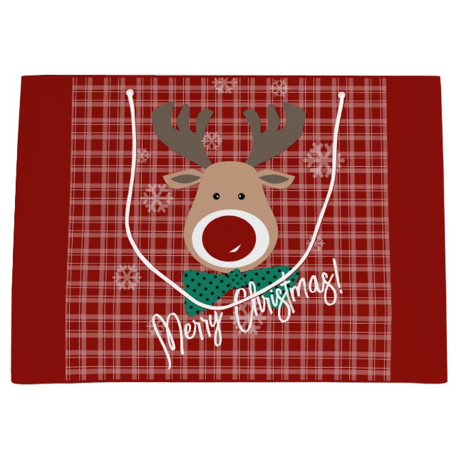 Merry Christmas!  Large Gift Bag (Front)