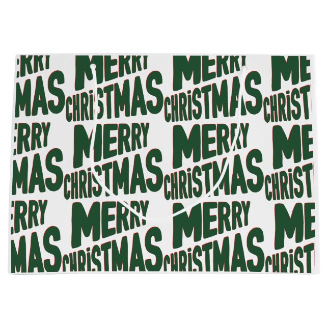Merry Christmas Large Gift Bag (Front)