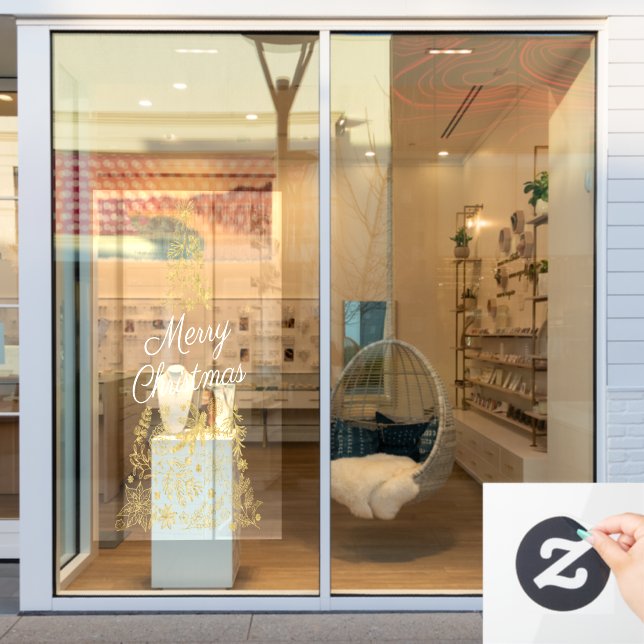 Merry Christmas  large Window Cling (Store Window)