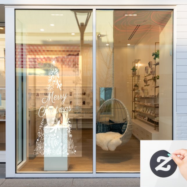 Merry Christmas  large Window Cling (Store Window)