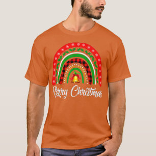Merry Christmas Leopard Buffalo Red Plaid For Men T-Shirt