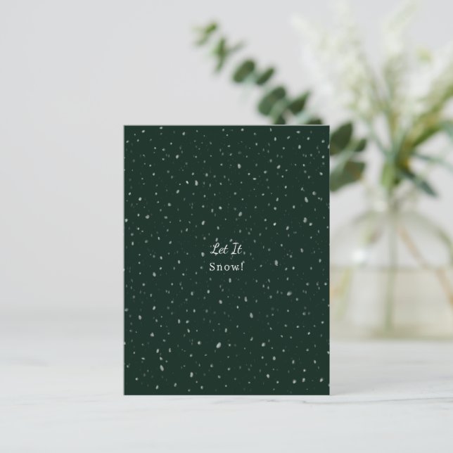 Merry Christmas Let It Snow Holidays Card (Standing Front)