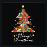 Merry Christmas Library Tree Book Reading Lover Li Photo Print<br><div class="desc">This is a great gift for your family,  friends during Hanukkah holiday. They will be happy to receive this gift from you during Hanukkah holiday.</div>