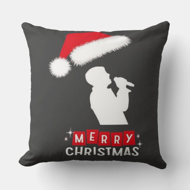 Merry Christmas Library Tree Cushion (Front)