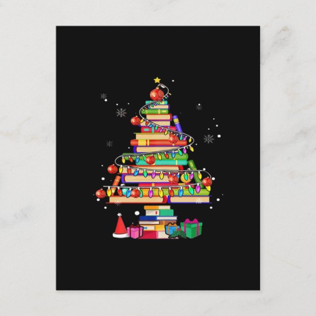 Merry Christmas Library Tree Enclosure Card (Front)