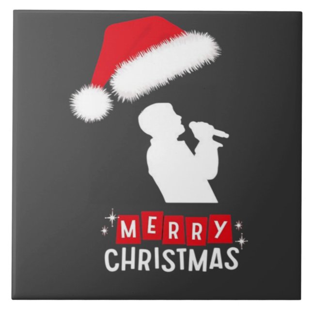 Merry Christmas Library Tree Tile (Front)