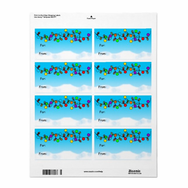 Merry Christmas Light Bulbs (Full Sheet)