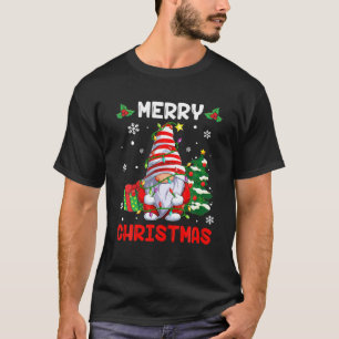 Merry Christmas Light Gnome Xmas Pyjamas Matching T-Shirt