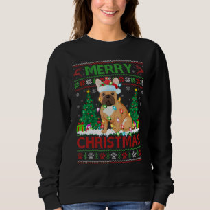 Merry Christmas Lighting Ugly French Bulldog Chris Sweatshirt