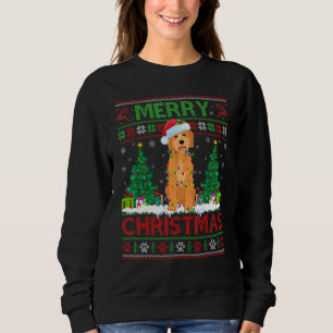 Merry Christmas Lighting Ugly Goldendoodle Christm Sweatshirt