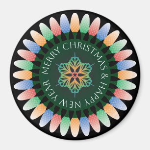 Merry Christmas Lights Magnet