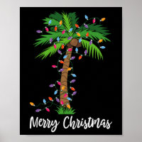 Merry Christmas Lights Palm Tree Beach Xmas Pajama