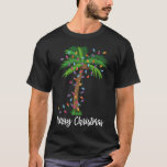 Merry Christmas Lights Palm Tree Beach Xmas Pajama T-Shirt<br><div class="desc">Merry Christmas Lights Palm Tree Beach Xmas Pajama</div>
