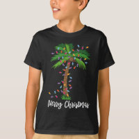 Merry Christmas Lights Palm Tree Beach Xmas Pajama