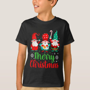 Merry Christmas Lights Red Santa Hat Xmas Family M T-Shirt
